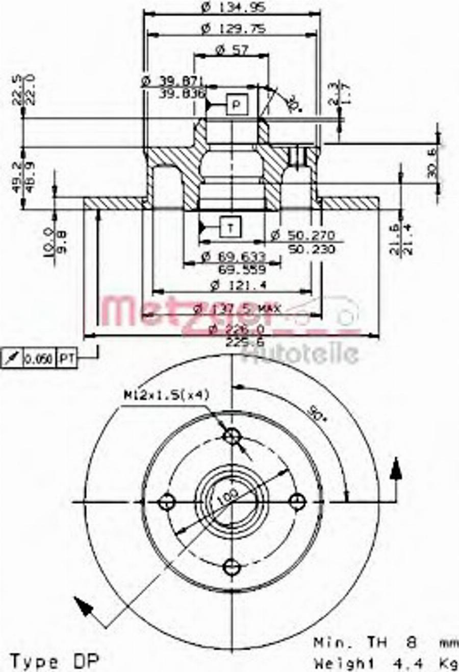 Metzger 14133E - Discofreno autozon.pro