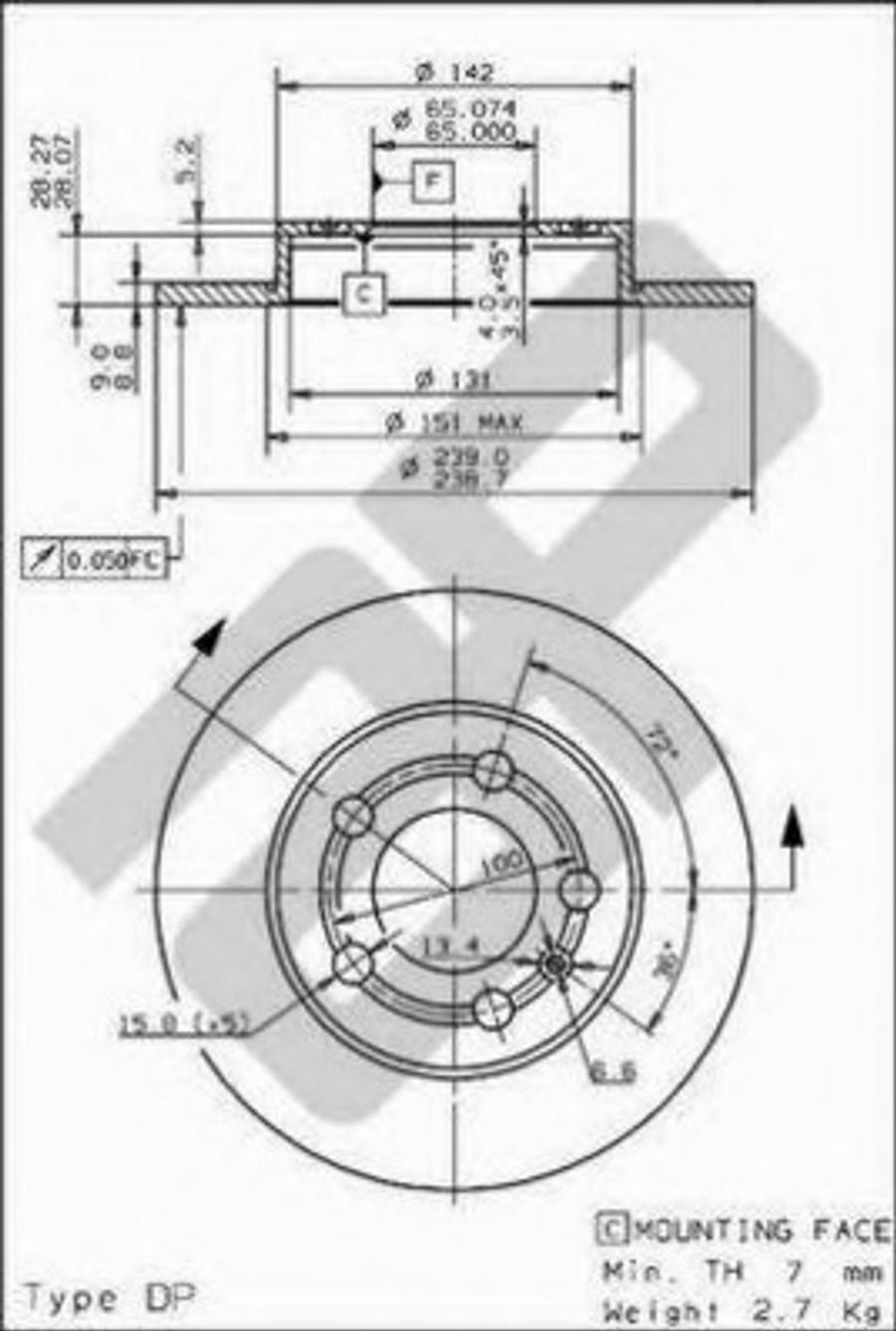 Metzger 14841 V - Discofreno autozon.pro