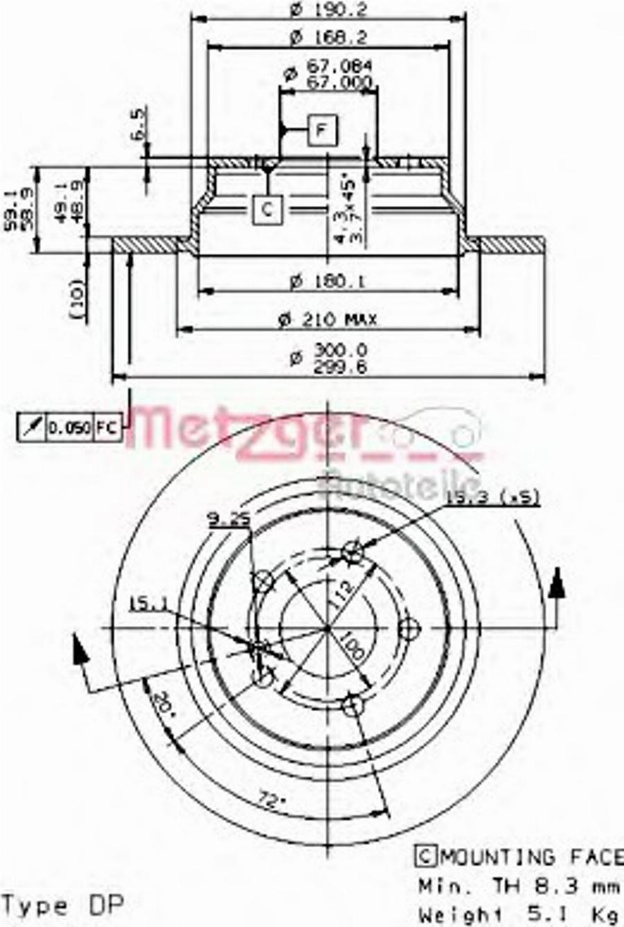 Metzger 14856 - Discofreno autozon.pro