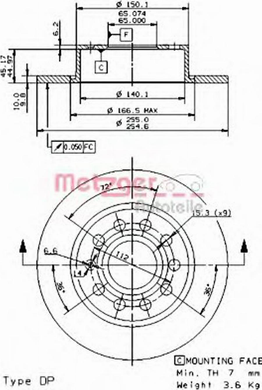 Metzger 14861 - Discofreno autozon.pro