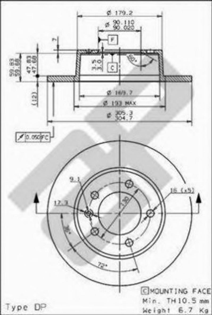 Metzger 14825 - Discofreno autozon.pro