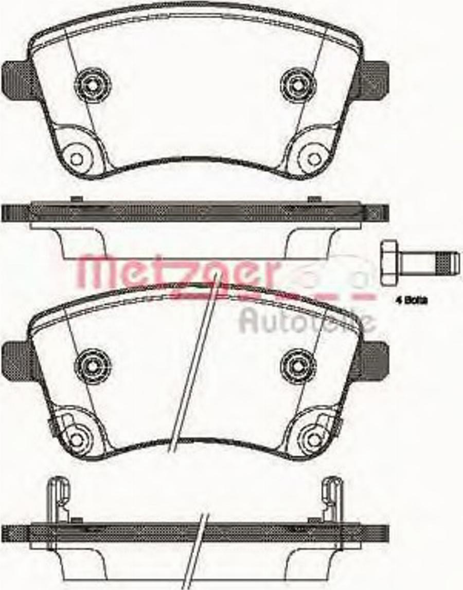 Metzger 143502 - Kit pastiglie freno, Freno a disco autozon.pro