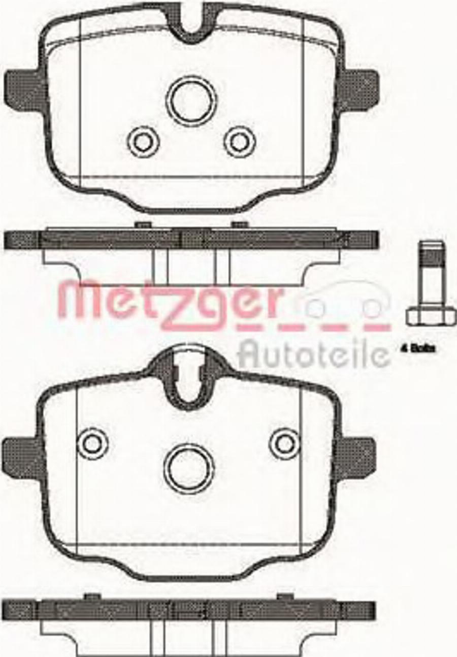 Metzger 143300 - Kit pastiglie freno, Freno a disco autozon.pro