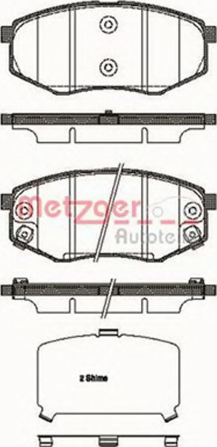 Metzger 1426.02 - Kit pastiglie freno, Freno a disco autozon.pro