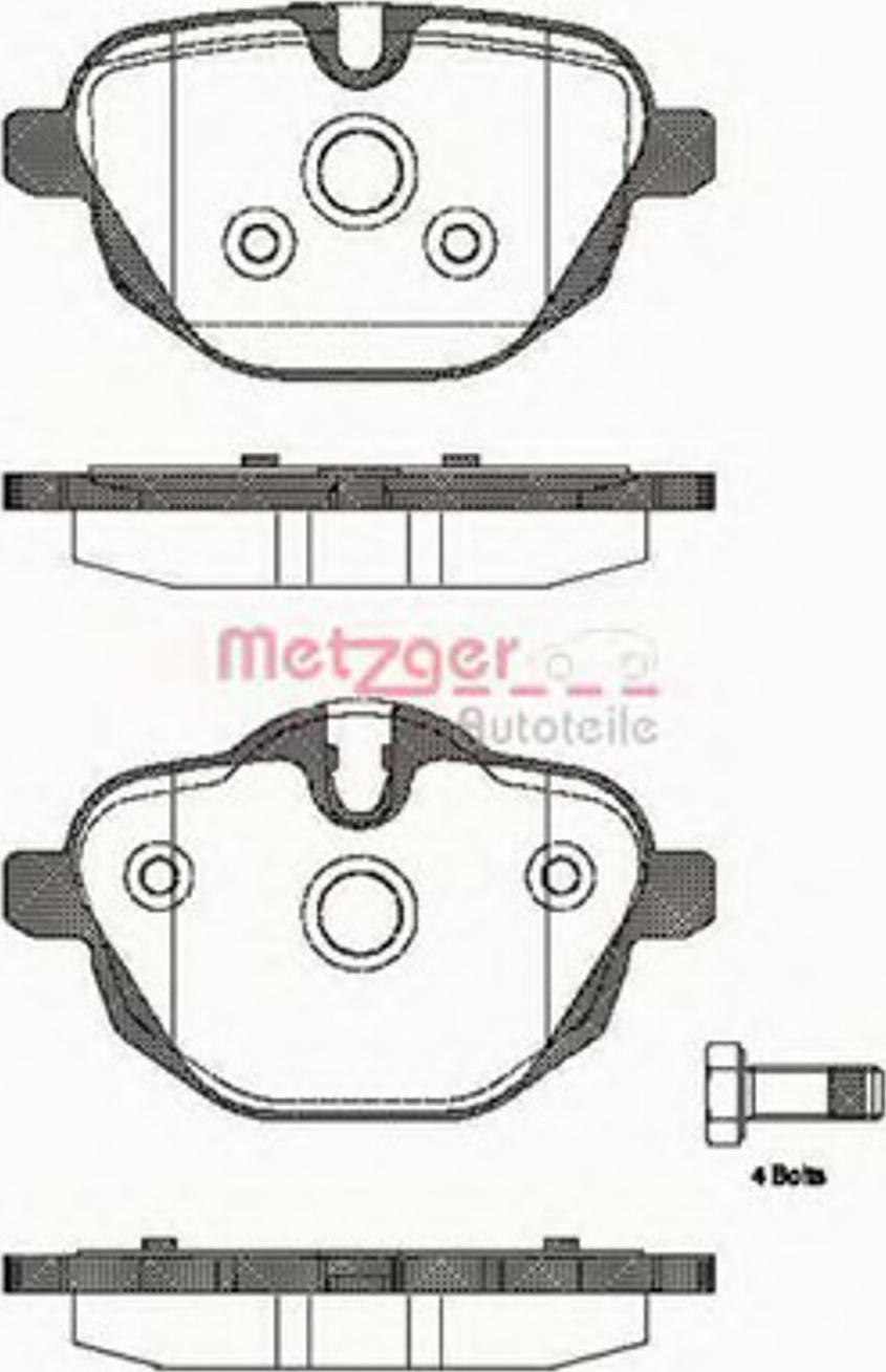 Metzger 1421.00 - Kit pastiglie freno, Freno a disco autozon.pro