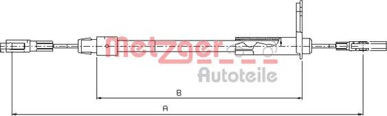 Metzger 10.9441 - Cavo comando, Freno stazionamento autozon.pro