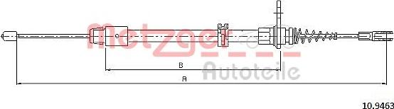 Metzger 10.9463 - Cavo comando, Freno stazionamento autozon.pro