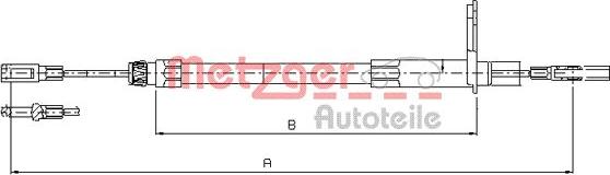 Metzger 10.9431 - Cavo comando, Freno stazionamento autozon.pro