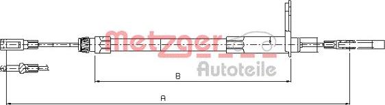 Metzger 10.9432 - Cavo comando, Freno stazionamento autozon.pro