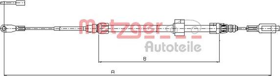 Metzger 10.9884 - Cavo comando, Freno stazionamento autozon.pro