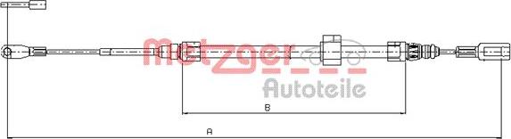 Metzger 10.9882 - Cavo comando, Freno stazionamento autozon.pro