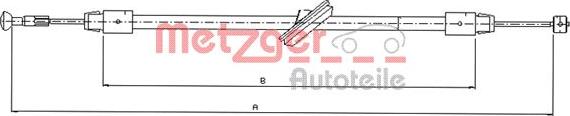 Metzger 10.9834 - Cavo comando, Freno stazionamento autozon.pro