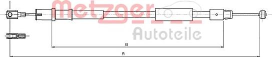 Metzger 10.9836 - Cavo comando, Freno stazionamento autozon.pro