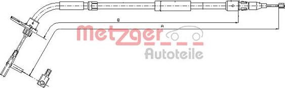 Metzger 10.9334 - Cavo comando, Freno stazionamento autozon.pro