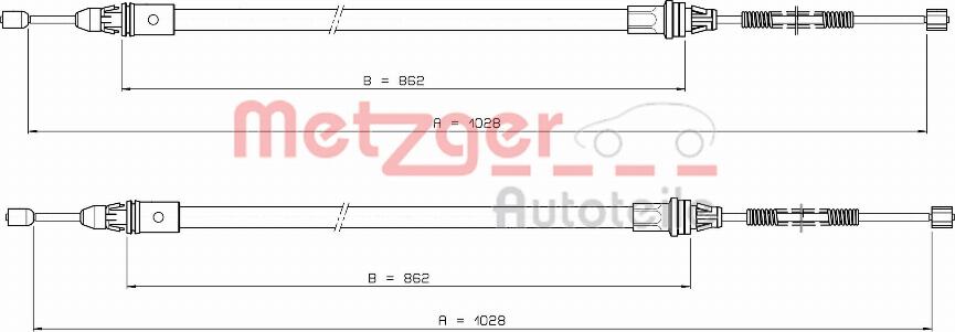 Metzger 10.9337 - Cavo comando, Freno stazionamento autozon.pro