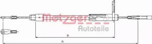 Metzger 10.9325 - Cavo comando, Freno stazionamento autozon.pro