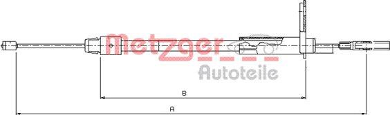 Metzger 10.9327 - Cavo comando, Freno stazionamento autozon.pro