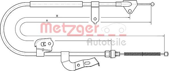 Metzger 10.4511 - Cavo comando, Freno stazionamento autozon.pro