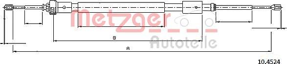 Metzger 10.4524 - Cavo comando, Freno stazionamento autozon.pro