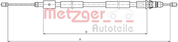 Metzger 10.4657 - Cavo comando, Freno stazionamento autozon.pro