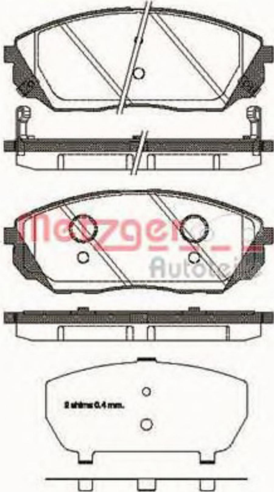 Metzger 1041.12 - Kit pastiglie freno, Freno a disco autozon.pro