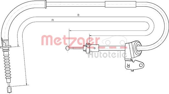 Metzger 10.4306 - Cavo comando, Freno stazionamento autozon.pro