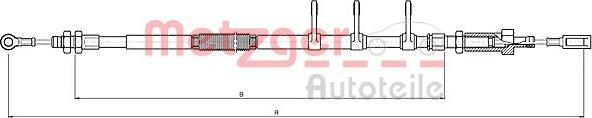 Metzger 10.4741 - Cavo comando, Freno stazionamento autozon.pro
