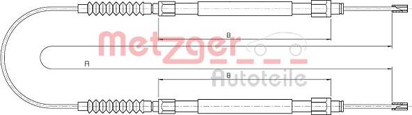 Metzger 10.4731 - Cavo comando, Freno stazionamento autozon.pro