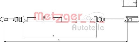 Metzger 10.4733 - Cavo comando, Freno stazionamento autozon.pro