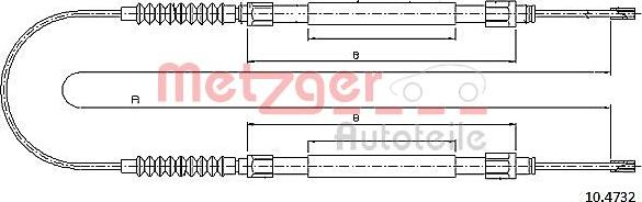 Metzger 10.4732 - Cavo comando, Freno stazionamento autozon.pro