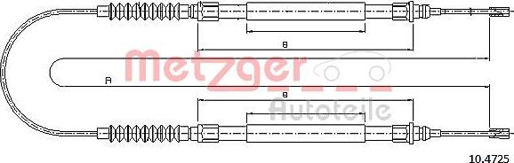 Metzger 10.4725 - Cavo comando, Freno stazionamento autozon.pro