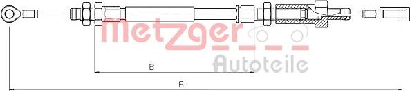 Metzger 10.4723 - Cavo comando, Freno stazionamento autozon.pro