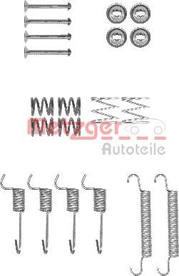 Metzger 105-0008 - Kit accessori, Ganasce freno stazionamento autozon.pro