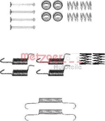 Metzger 105-0010 - Kit accessori, Ganasce freno stazionamento autozon.pro