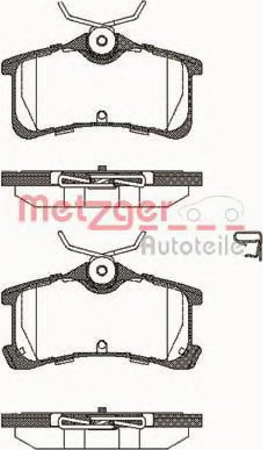 Metzger 1050.02 - Kit pastiglie freno, Freno a disco autozon.pro