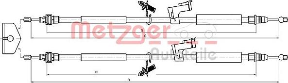 Metzger 10.5368 - Cavo comando, Freno stazionamento autozon.pro