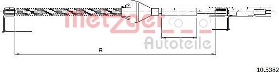 Metzger 10.5382 - Cavo comando, Freno stazionamento autozon.pro