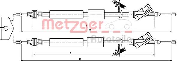 Metzger 10.5371 - Cavo comando, Freno stazionamento autozon.pro