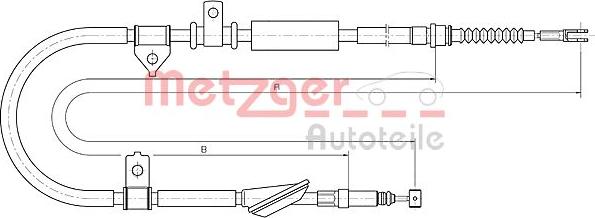 Metzger 10.5239 - Cavo comando, Freno stazionamento autozon.pro