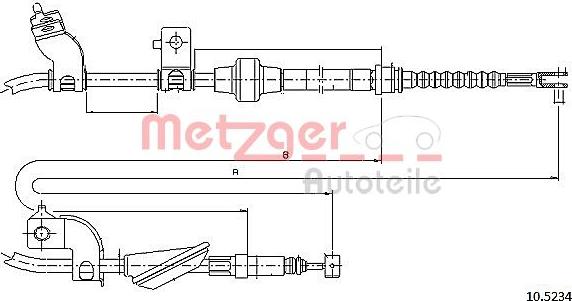 Metzger 10.5234 - Cavo comando, Freno stazionamento autozon.pro