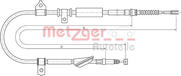 Metzger 10.5238 - Cavo comando, Freno stazionamento autozon.pro