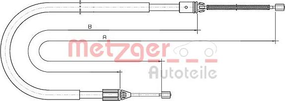 Metzger 10.6691 - Cavo comando, Freno stazionamento autozon.pro