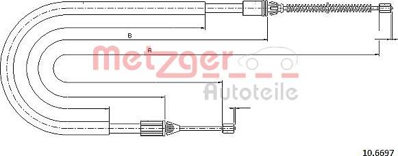 Metzger 10.6697 - Cavo comando, Freno stazionamento autozon.pro