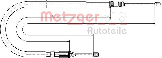 Metzger 10.6684 - Cavo comando, Freno stazionamento autozon.pro