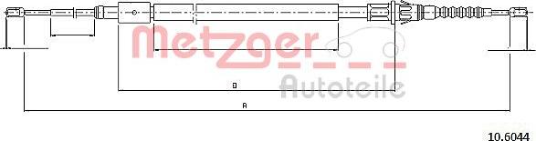 Metzger 10.6044 - Cavo comando, Freno stazionamento autozon.pro