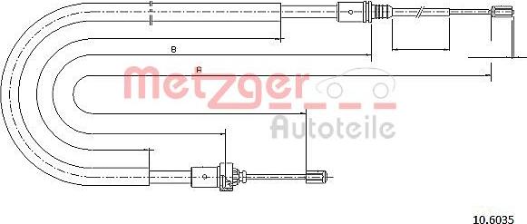 Metzger 10.6035 - Cavo comando, Freno stazionamento autozon.pro