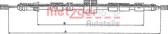 Metzger 10.6025 - Cavo comando, Freno stazionamento autozon.pro