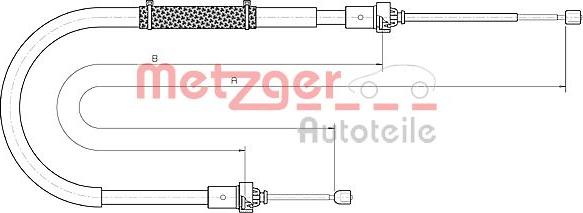 Metzger 10.6895 - Cavo comando, Freno stazionamento autozon.pro