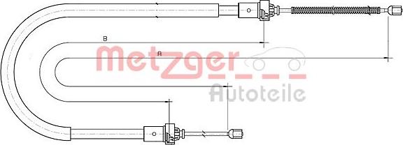 Metzger 10.6890 - Cavo comando, Freno stazionamento autozon.pro