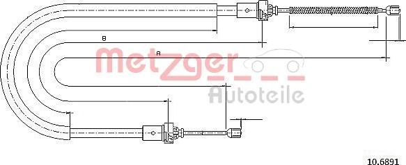 Metzger 10.6891 - Cavo comando, Freno stazionamento autozon.pro